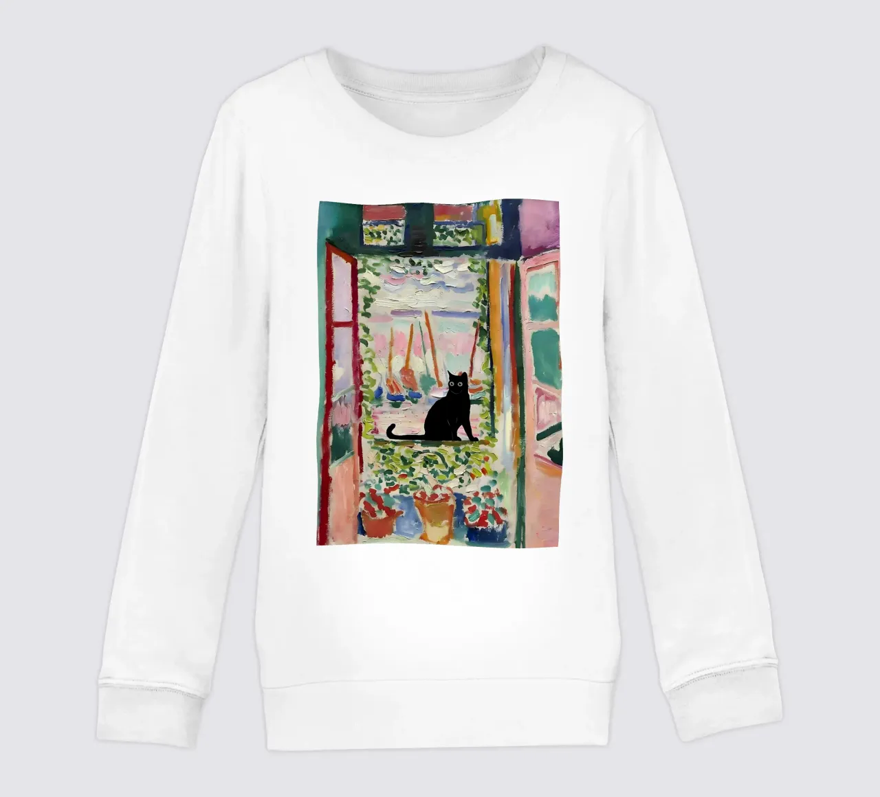 Stampa gatto Matisse Open Window felpa bambino da MinaHome