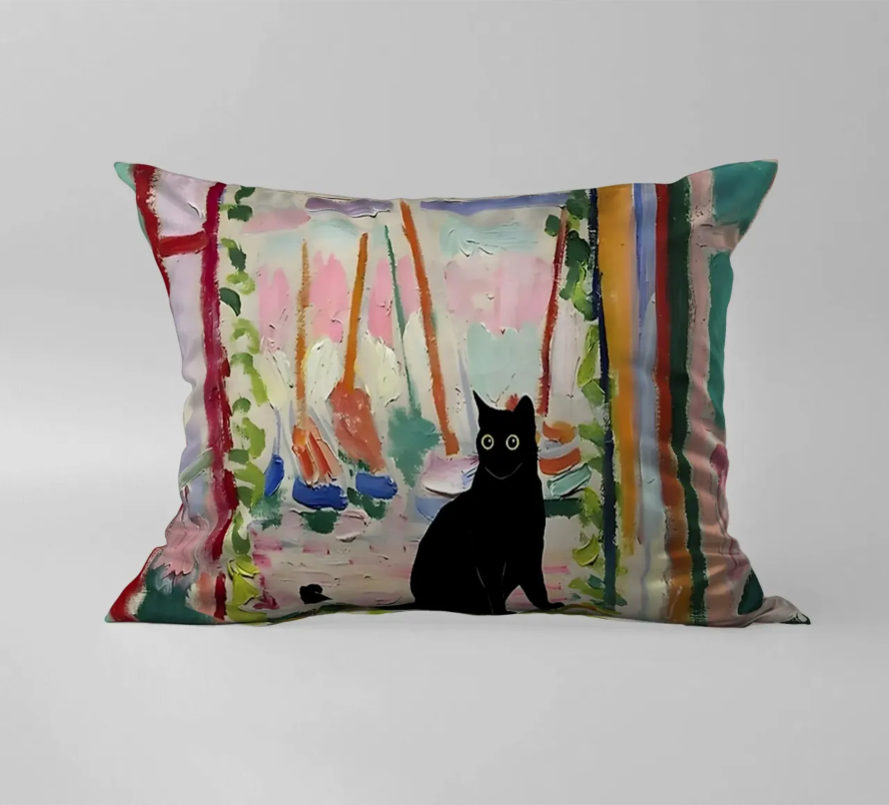Stampa gatto Matisse Open Window cuscino da MinaHome