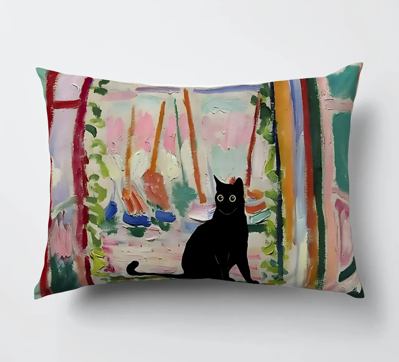 Stampa gatto Matisse Open Window cuscino da MinaHome