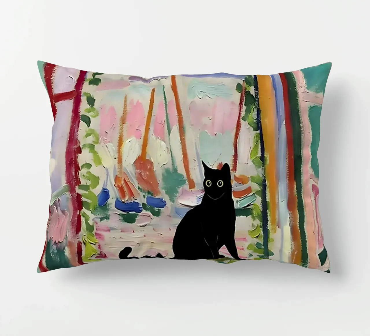 Stampa gatto Matisse Open Window cuscino da MinaHome