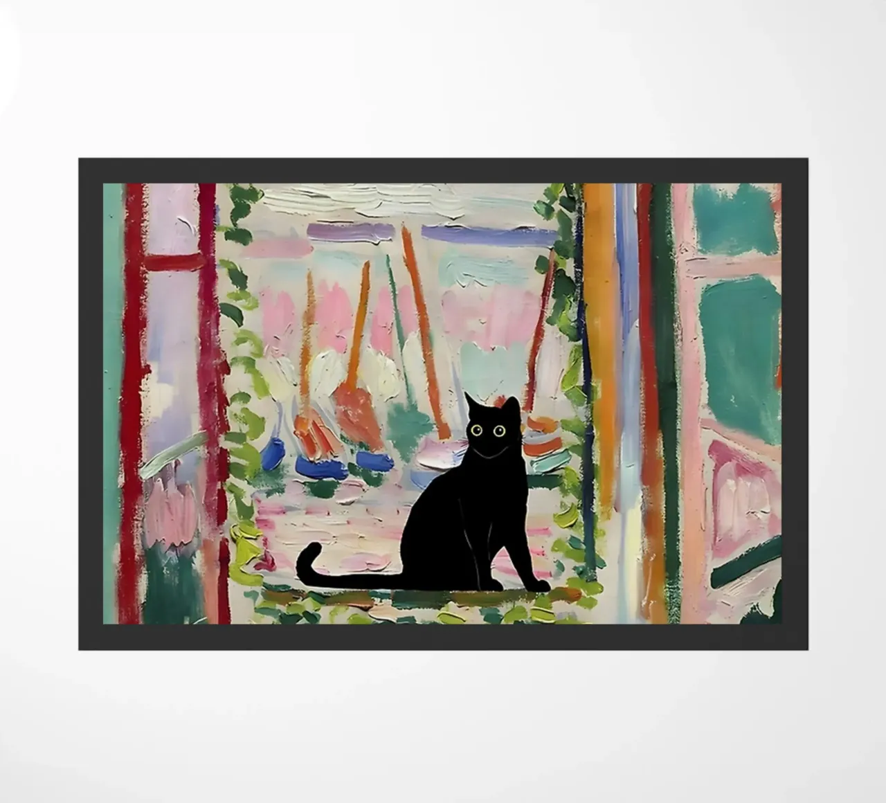 Stampa gatto Matisse Open Window zerbino da MinaHome