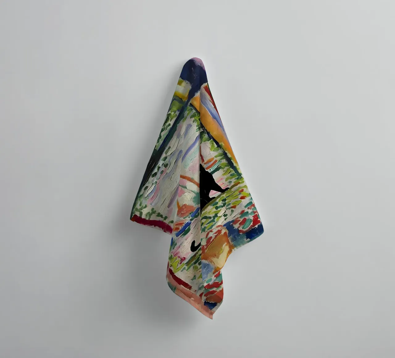 Cat Print Matisse Open Window towel by MinaHome