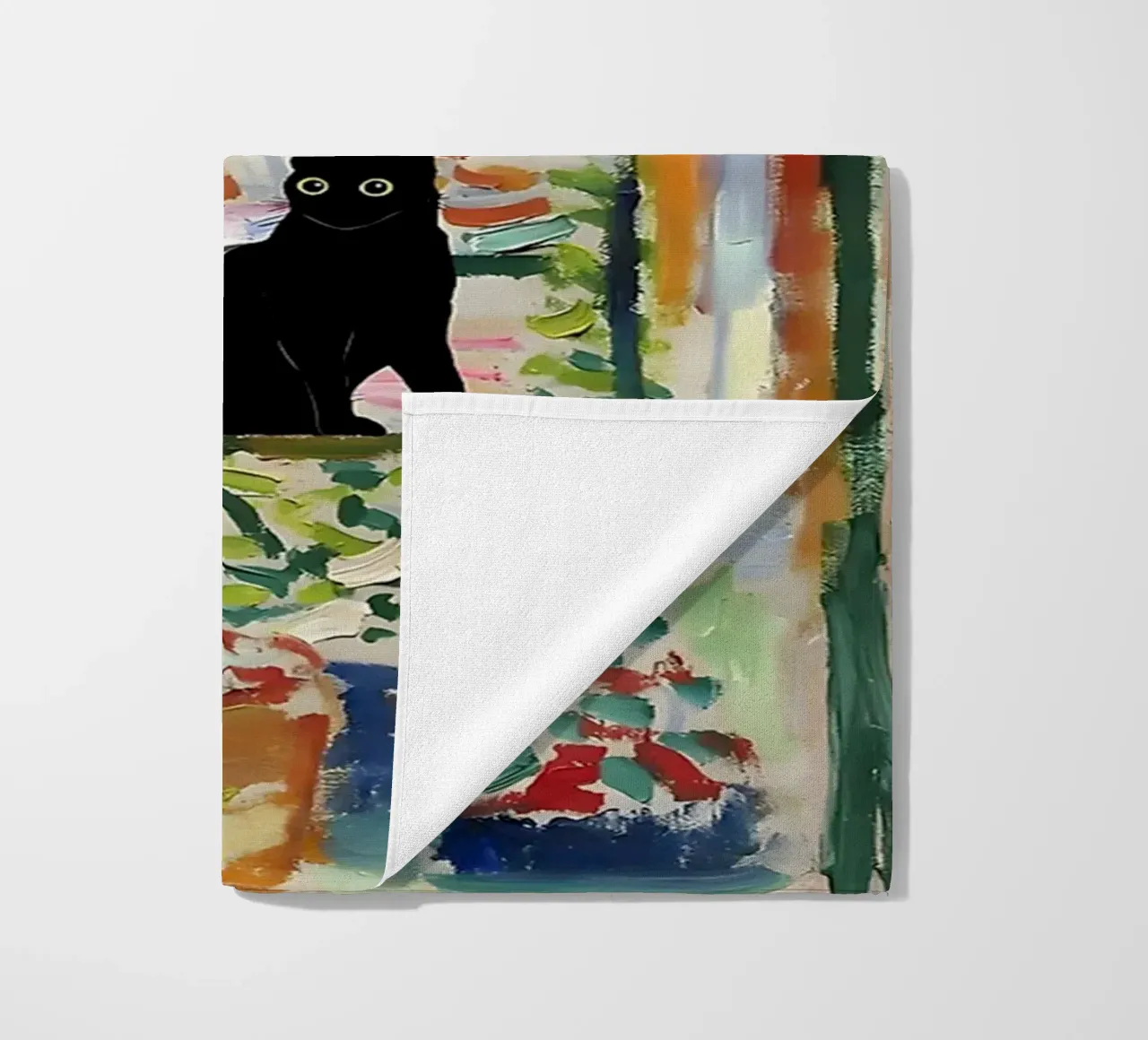 Stampa gatto Matisse Open Window telo mare da MinaHome