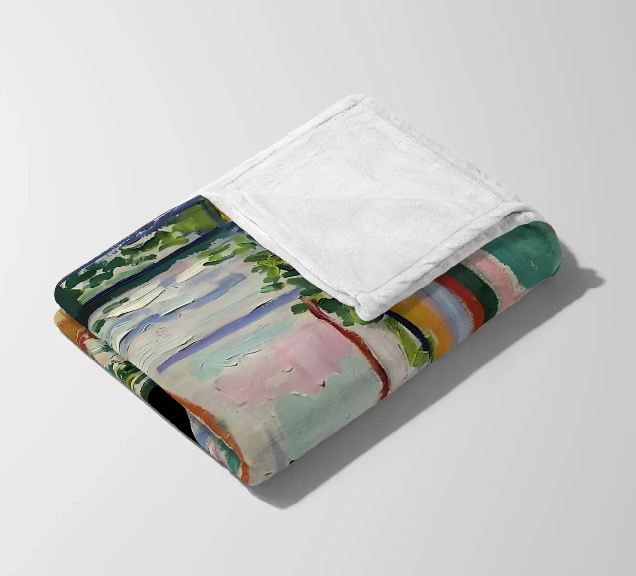 Cat Print Matisse Open Window Fleecedecke von MinaHome