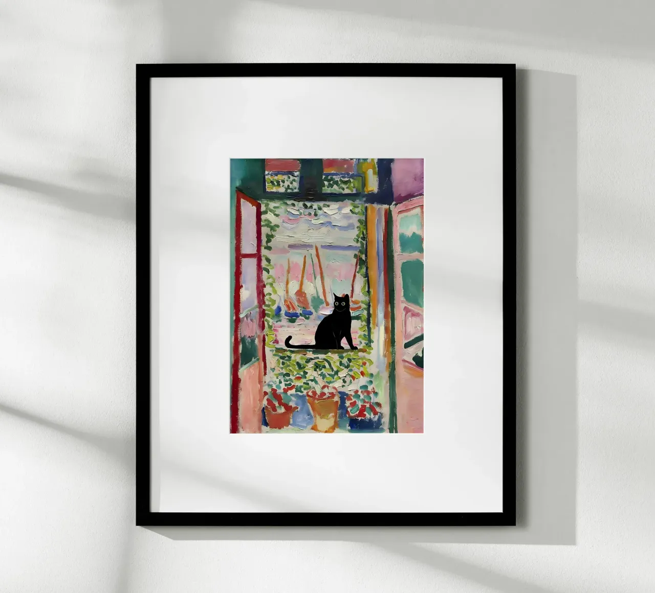 Cat Print Matisse Open Window Hahnemühle von MinaHome