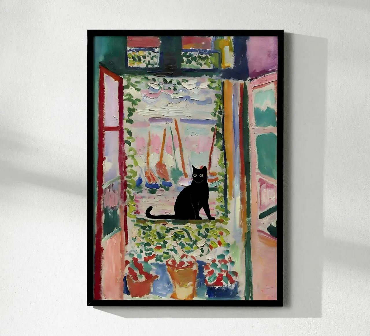 Cat Print Matisse Open Window Hahnemühle von MinaHome