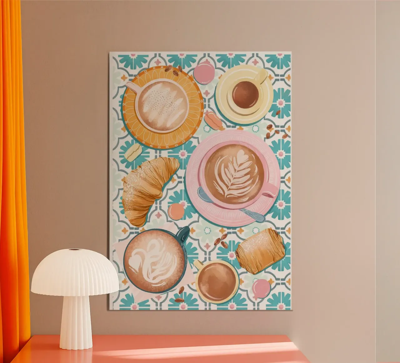 tazze da caffè poster con telaio in alluminio da Luke Yaeger