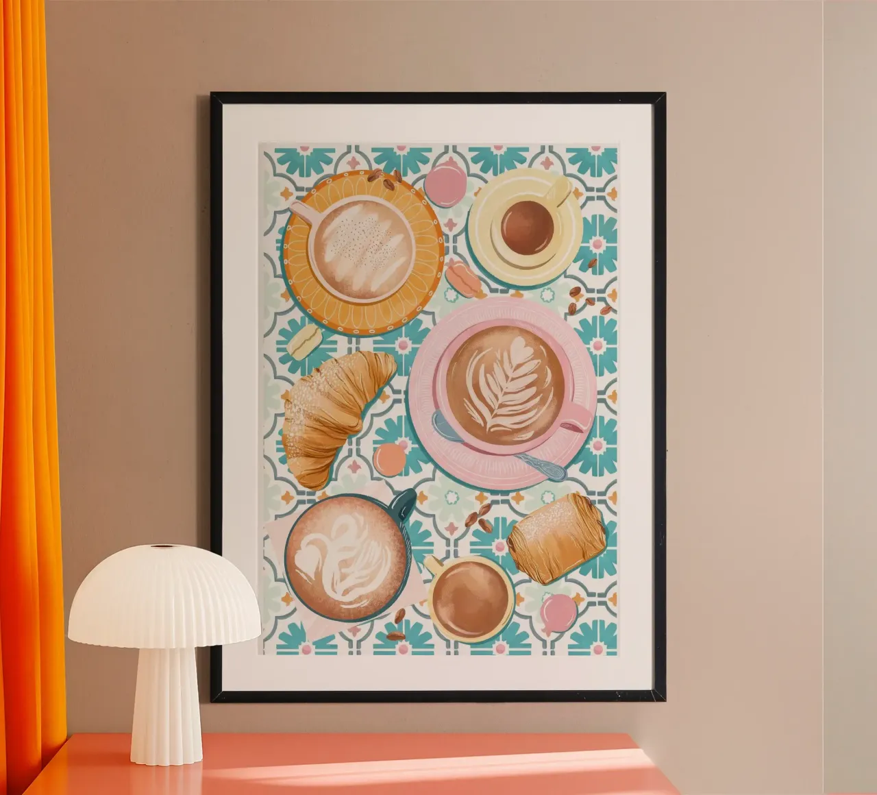 tazze da caffè poster con telaio in alluminio da Luke Yaeger