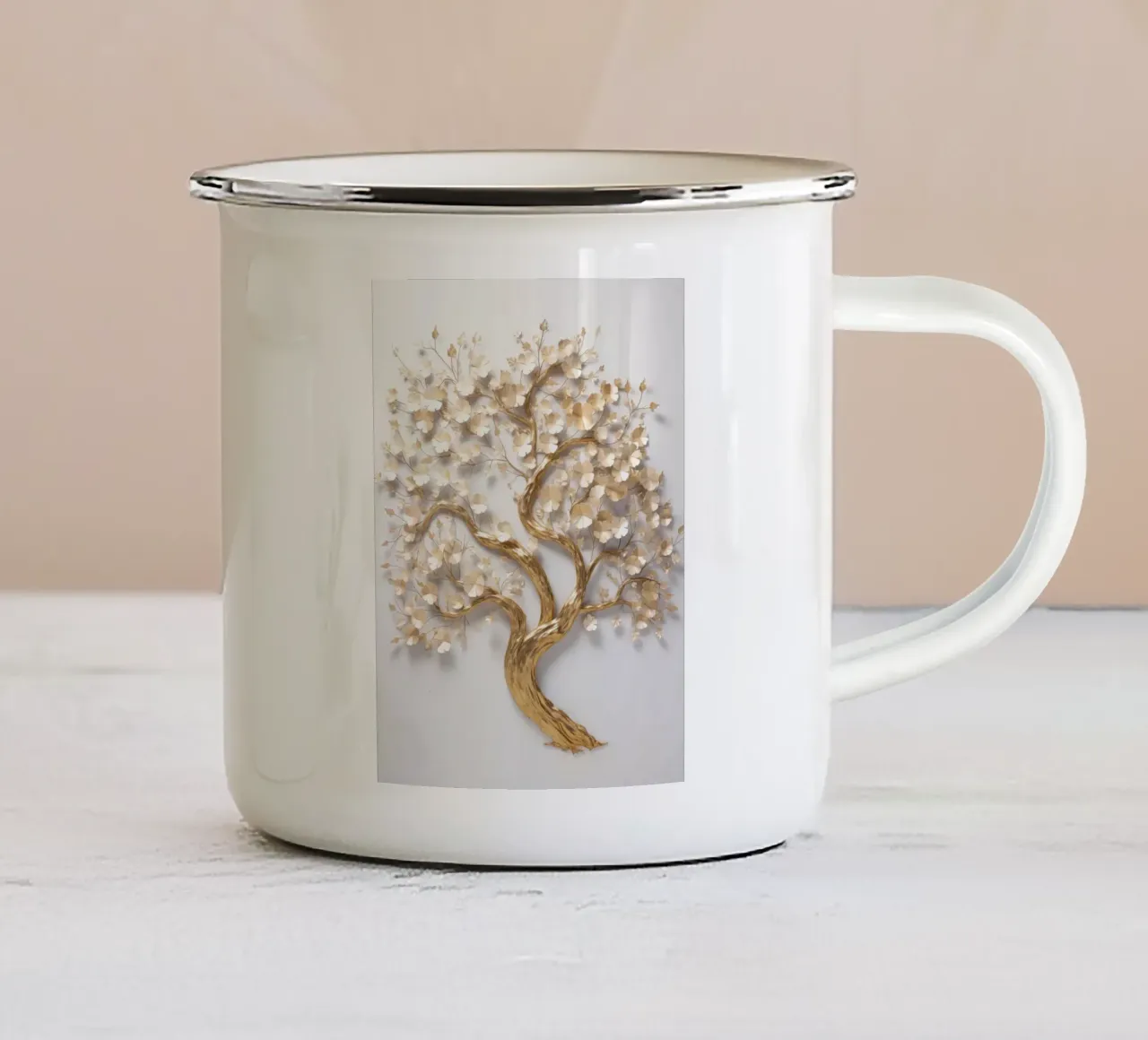 L'albero d'oro tazza in smalto da Imagine