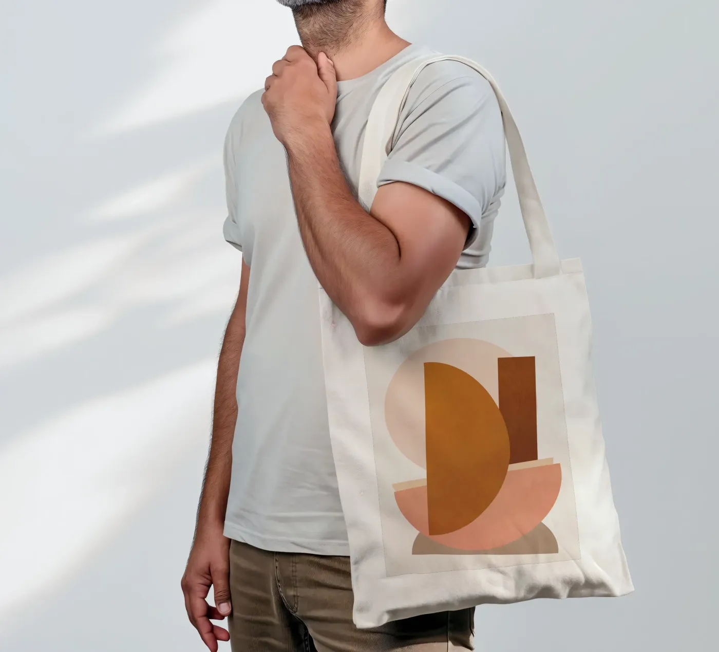 Abstract Stack III tote bag by Flow Line