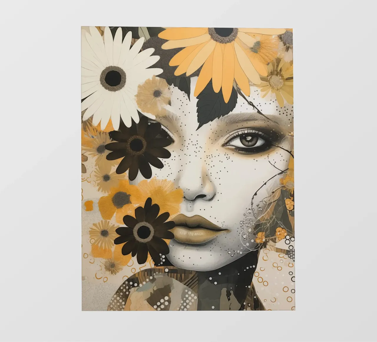 Donna con fiori telo in pvc da Imagine