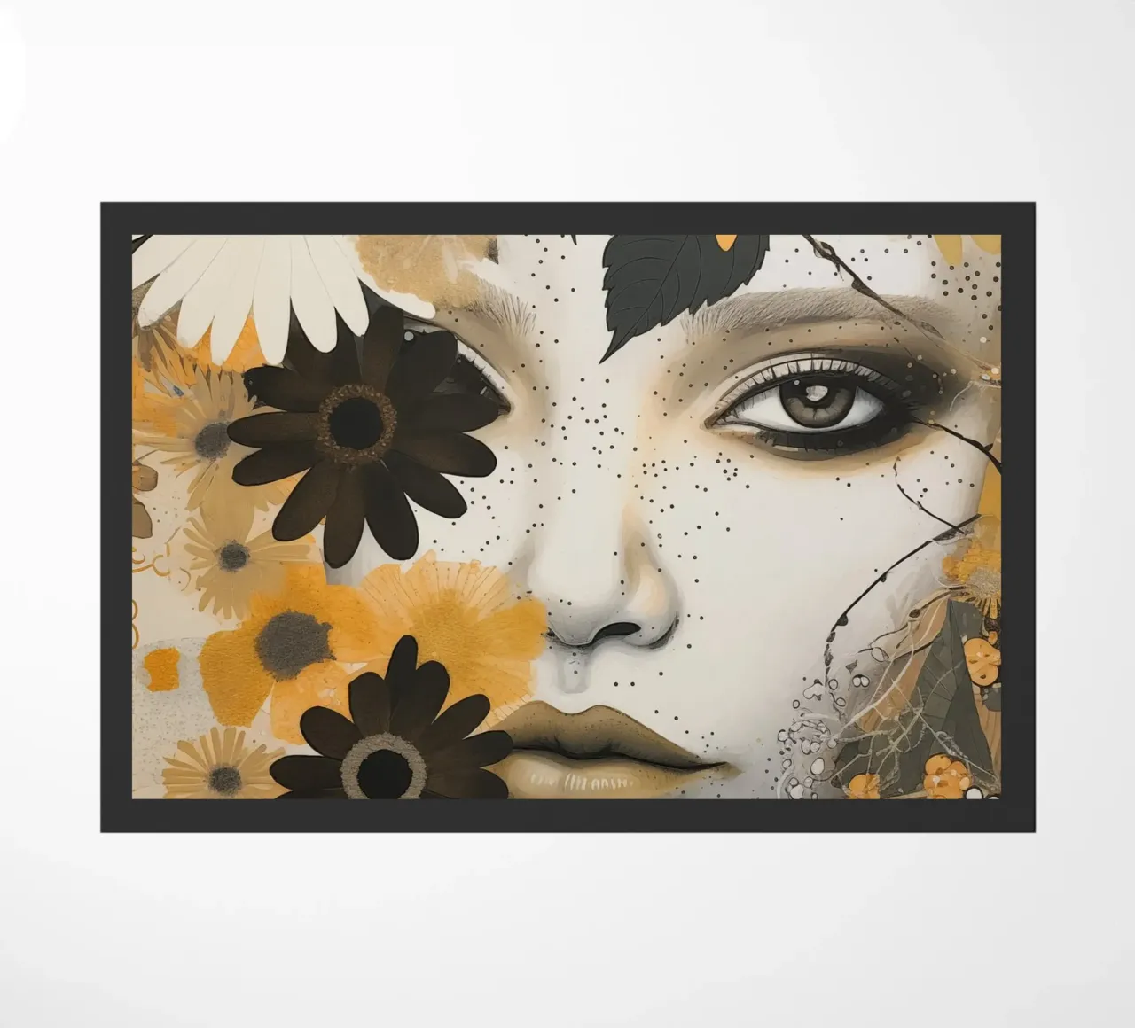 Donna con fiori zerbino da Imagine