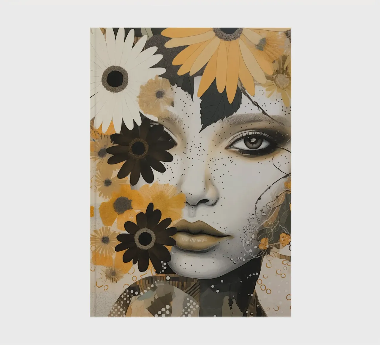 Woman with flowers notebook by Imagine