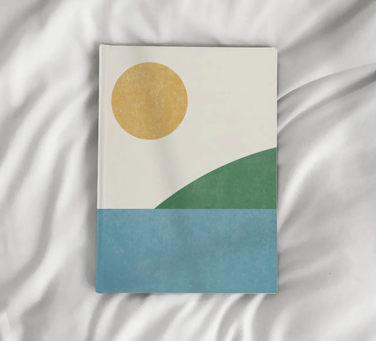 Sunny Abstract Landscape notebook by MoonlightPrint