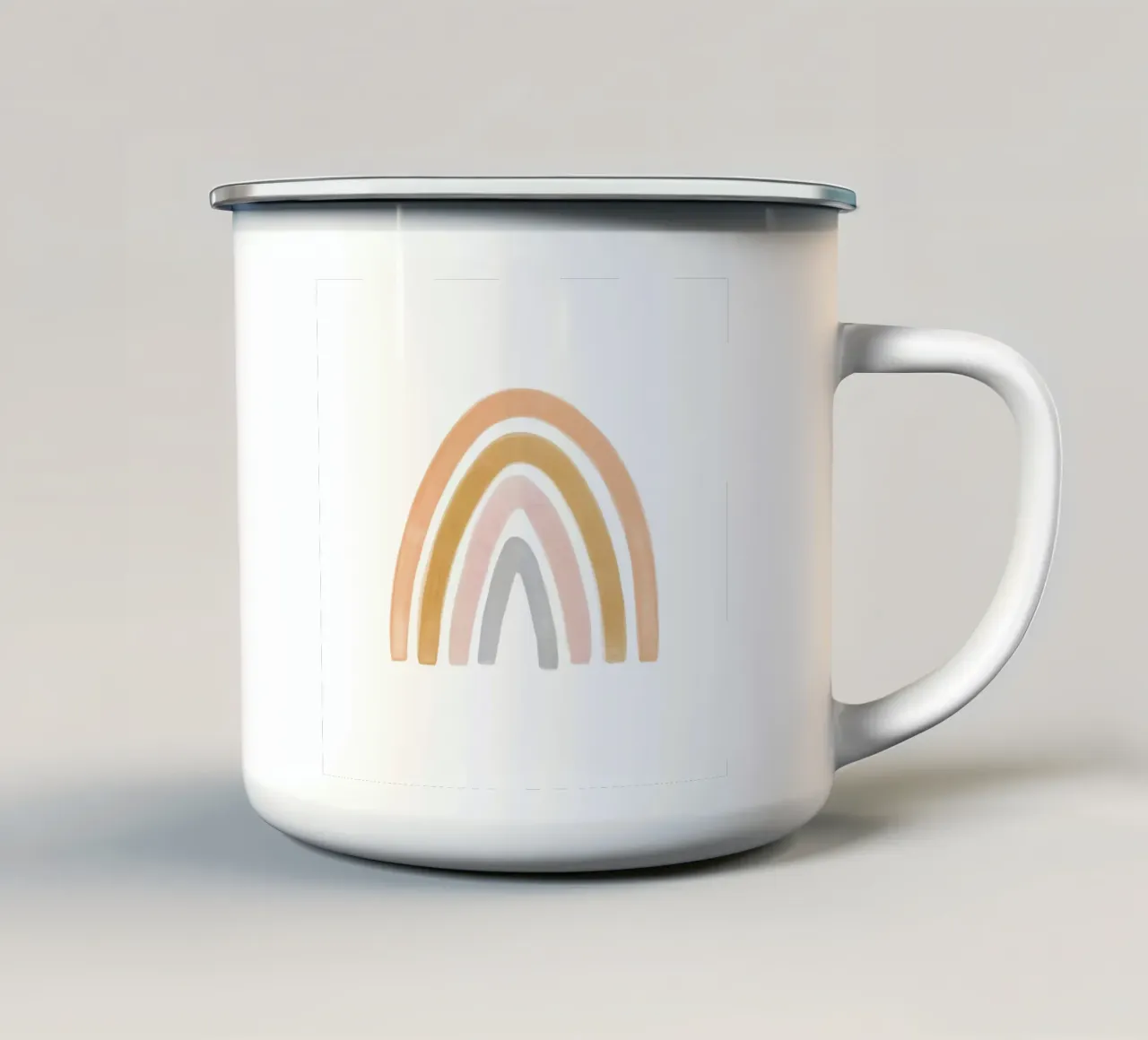 Toni caldi dell'arcobaleno tazza in smalto da NouveauPrints