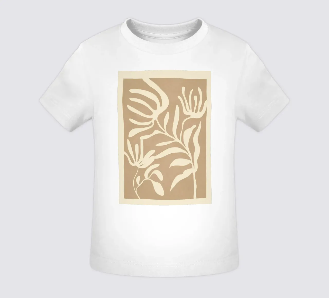 Minimal Abstract Art Plant 1 baby t-shirt by Flow Line