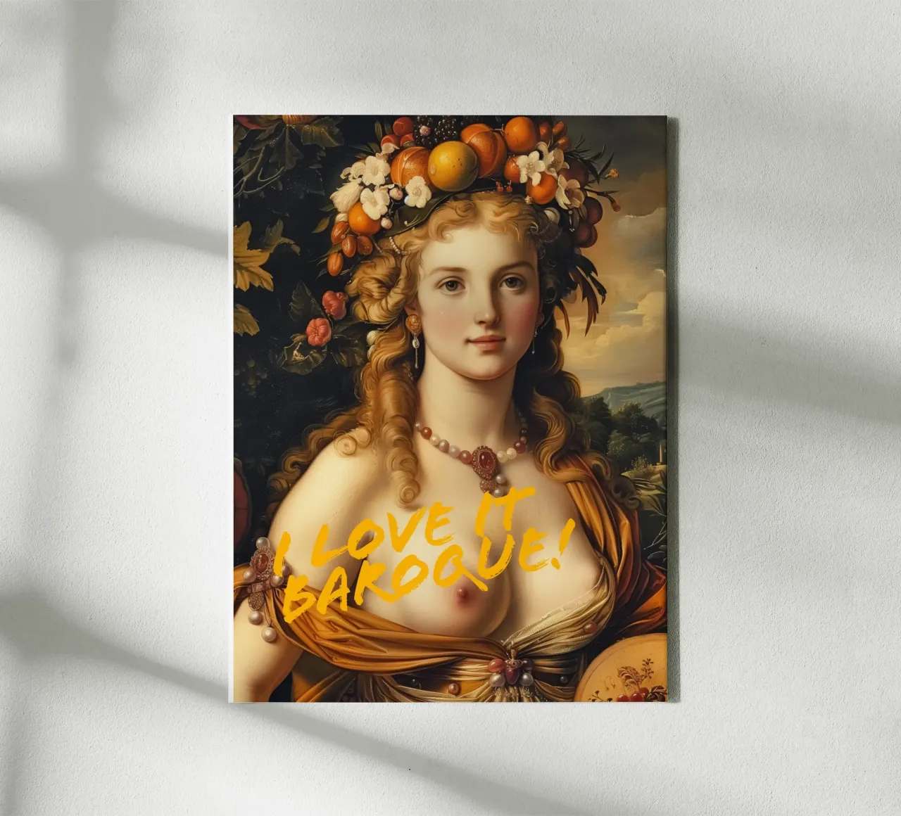 Ich liebe es Barock | Pop Art trifft Klassik Leinwand mit Schattenfugenrahmen von Autofocus