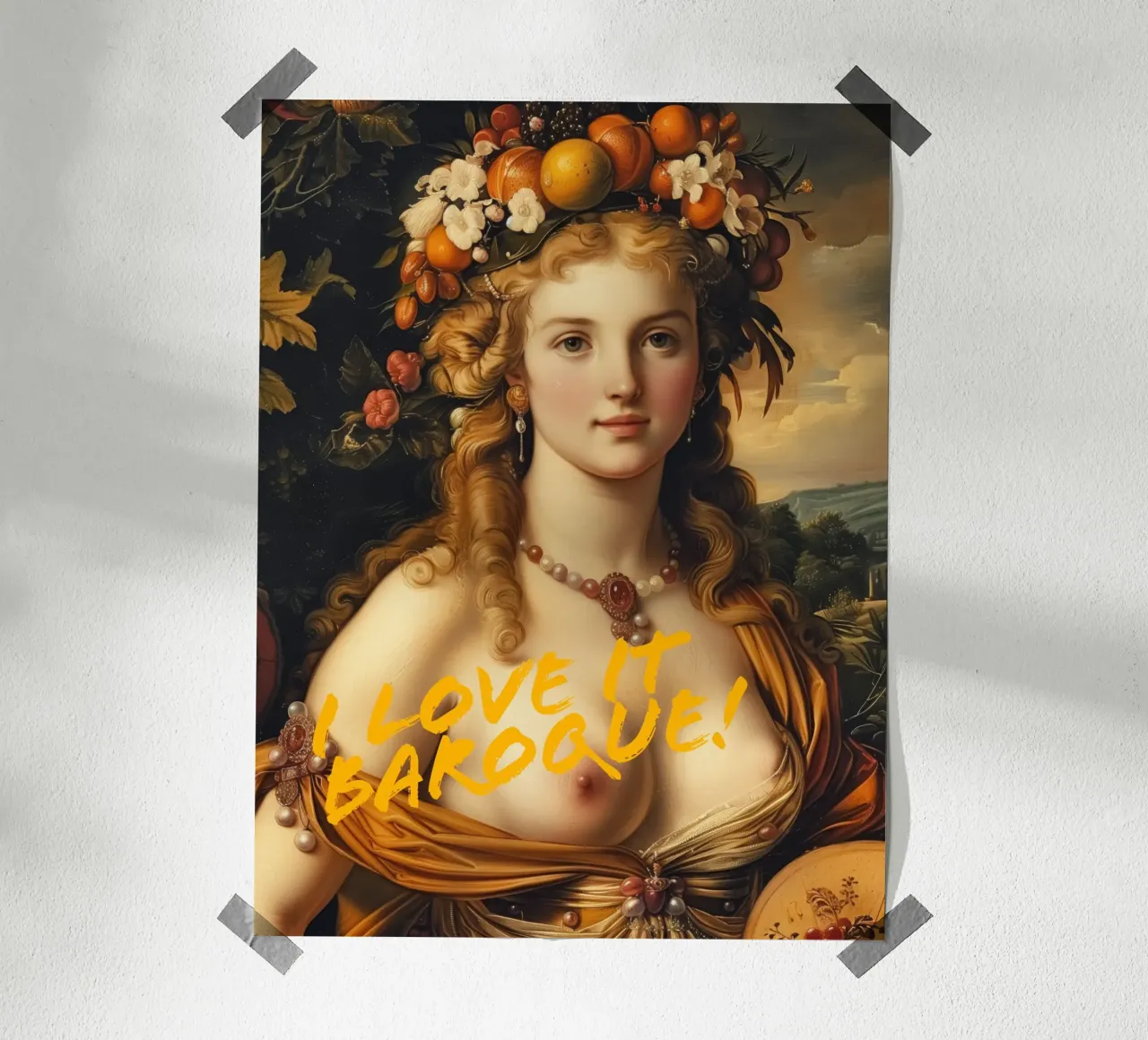 Ich liebe es Barock | Pop Art trifft Klassik Poster von Autofocus
