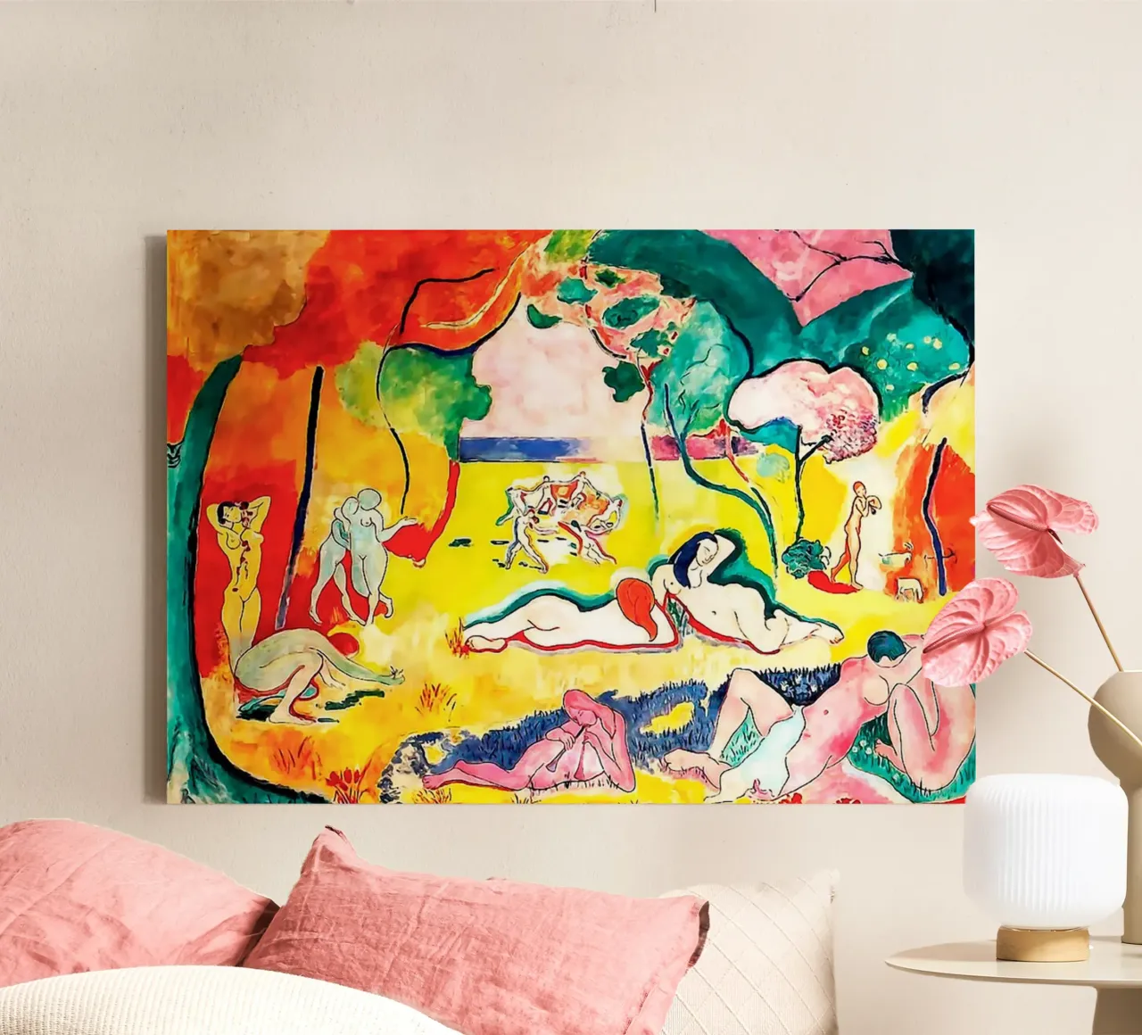 Matisse - La gioia di vivere tela con Cornice a cassetta da MinaHome
