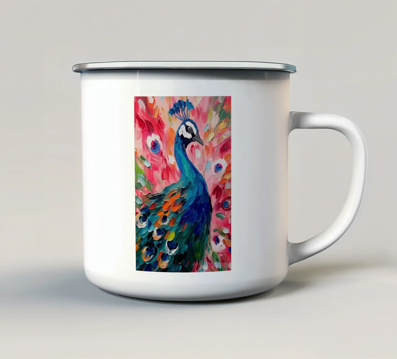 Pavone tazza in smalto da Imagine