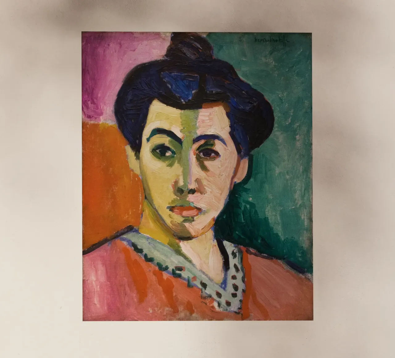 Porträt von Madame Matisse (Die grüne Linie), 1905 Backlit Folie von MinaHome