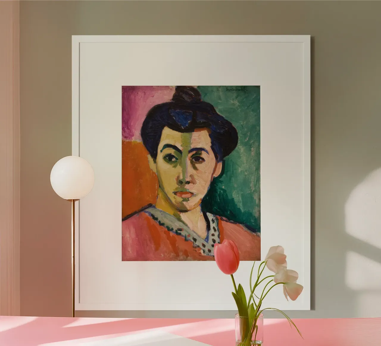 Porträt von Madame Matisse (Die grüne Linie), 1905 Poster mit Kunststoffrahmen von MinaHome