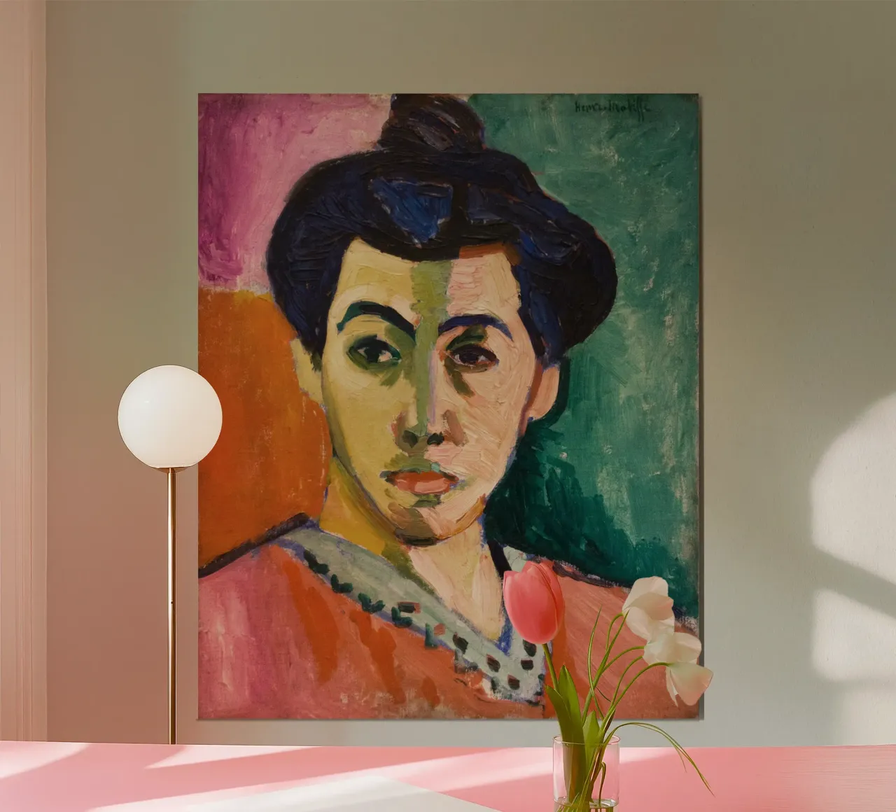 Porträt von Madame Matisse (Die grüne Linie), 1905 Poster mit Kunststoffrahmen von MinaHome