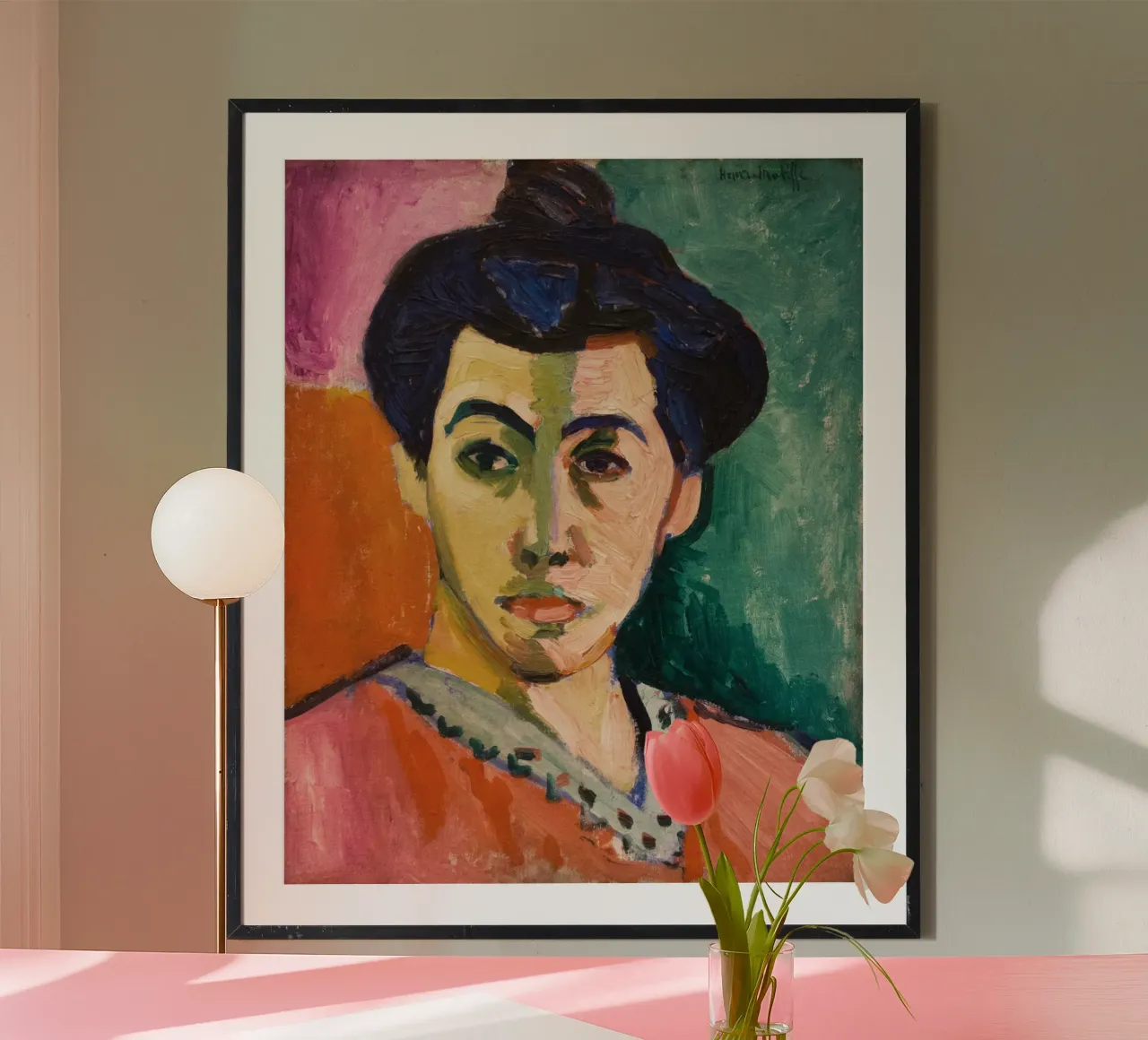 Porträt von Madame Matisse (Die grüne Linie), 1905 Poster mit Kunststoffrahmen von MinaHome