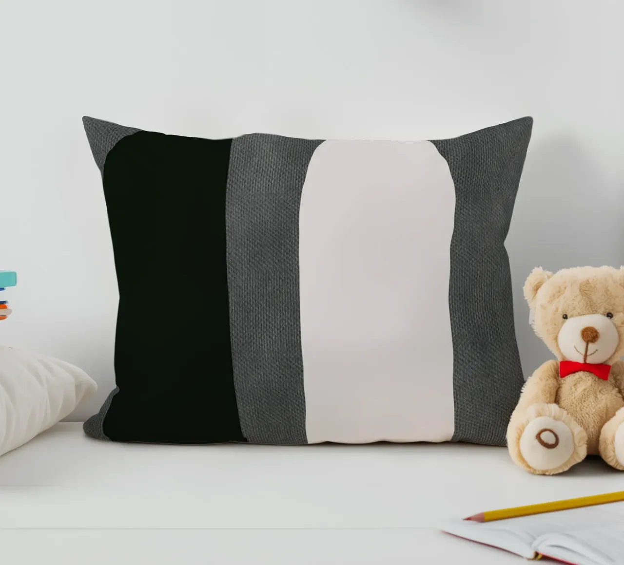 Composizione nera 06 cuscino da Little Dean