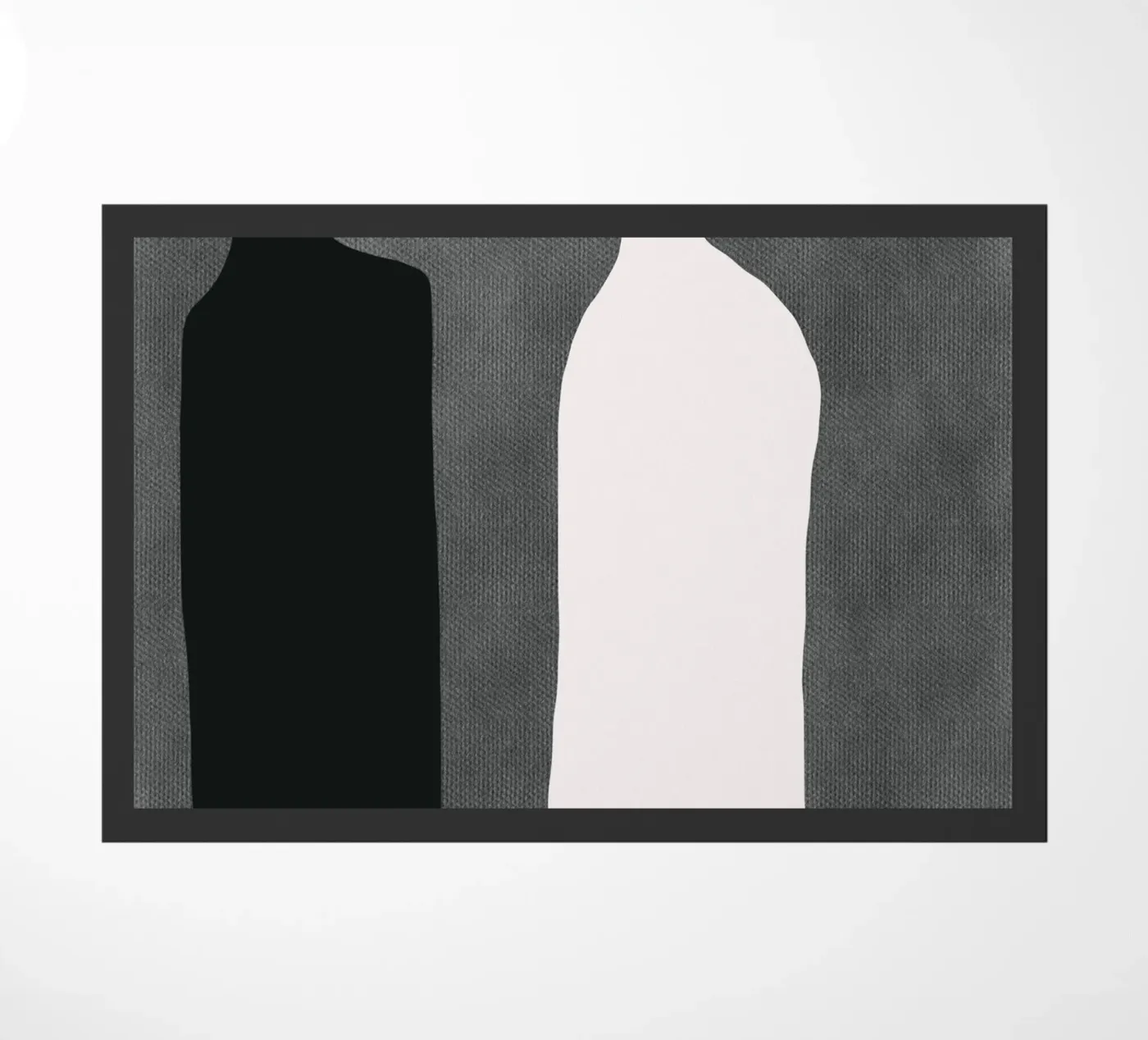 Black composition 06 doormat by Little Dean