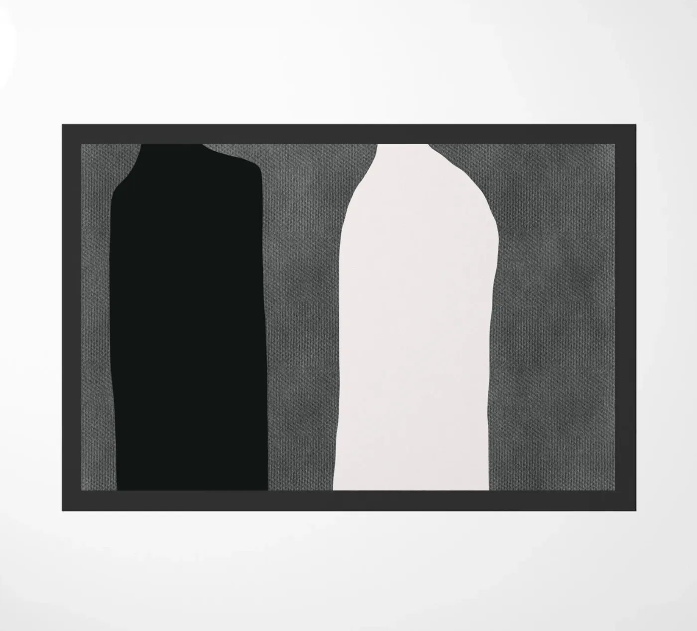 Black composition 06 doormat by Little Dean