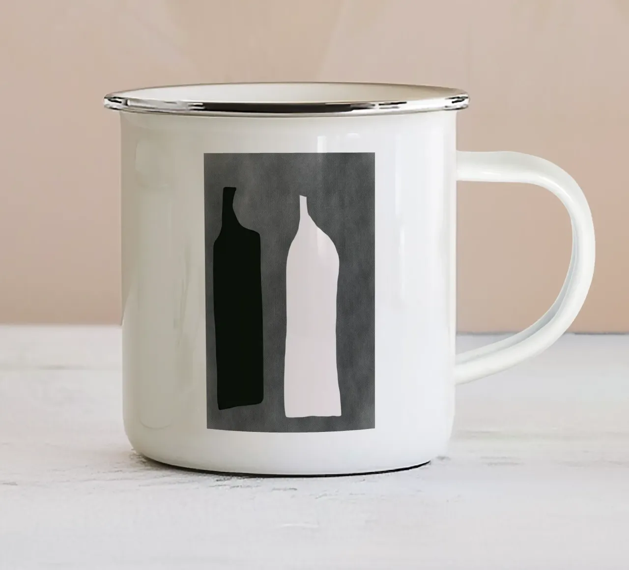 Composizione nera 06 tazza in smalto da Little Dean