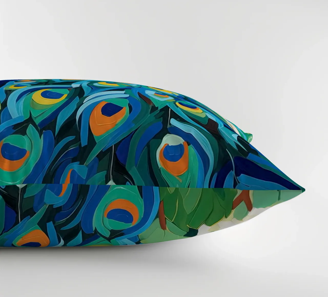 Pavone nei colori blu cuscino da Imagine