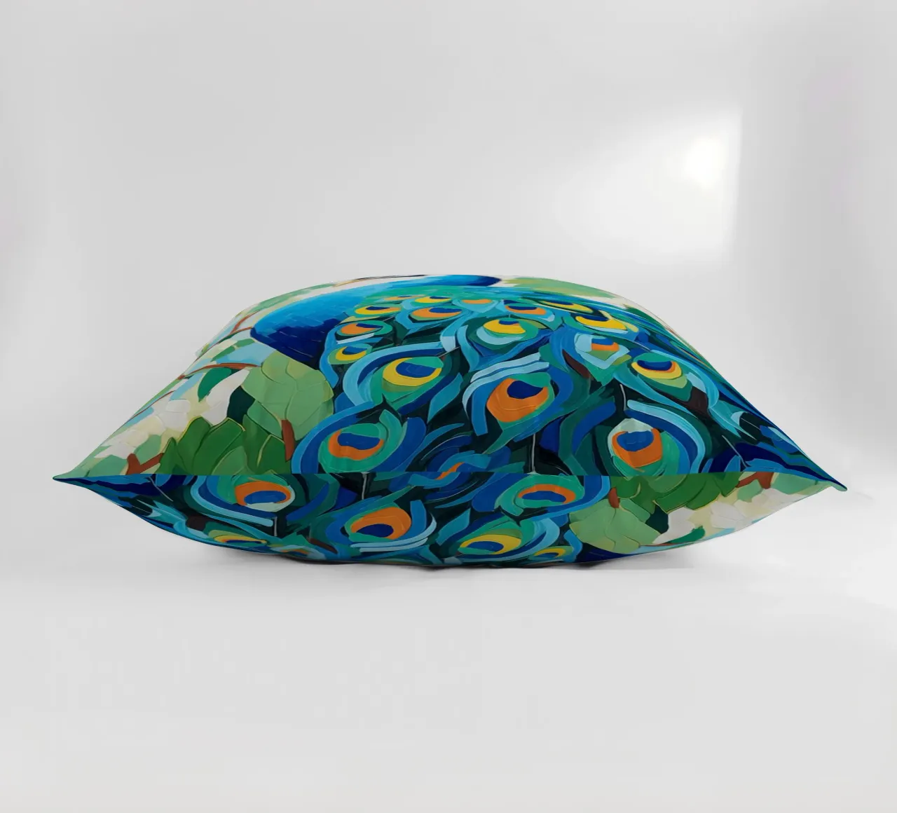 Pavone nei colori blu cuscino da Imagine