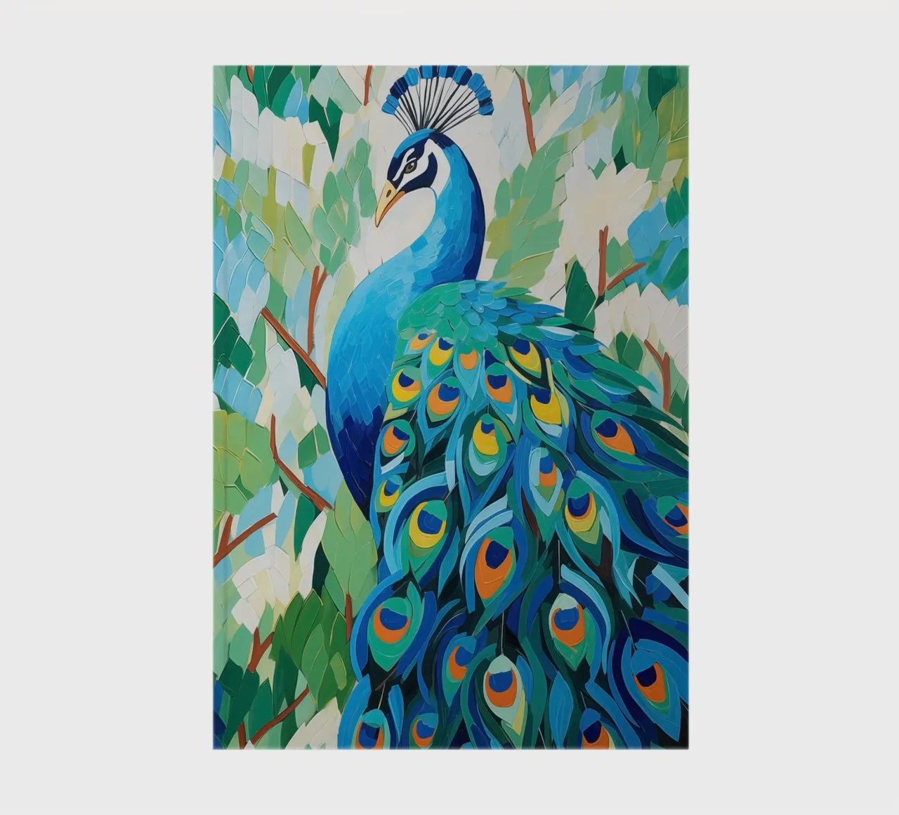 Peacock in blue colours notebook by Imagine