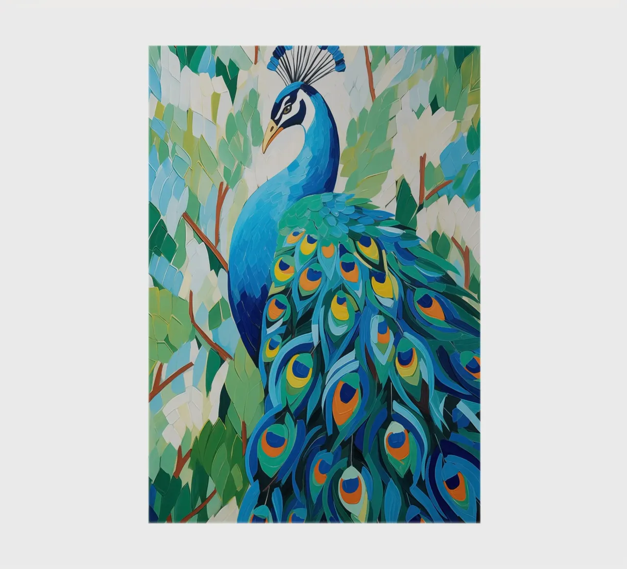 Peacock in blue colours notebook by Imagine