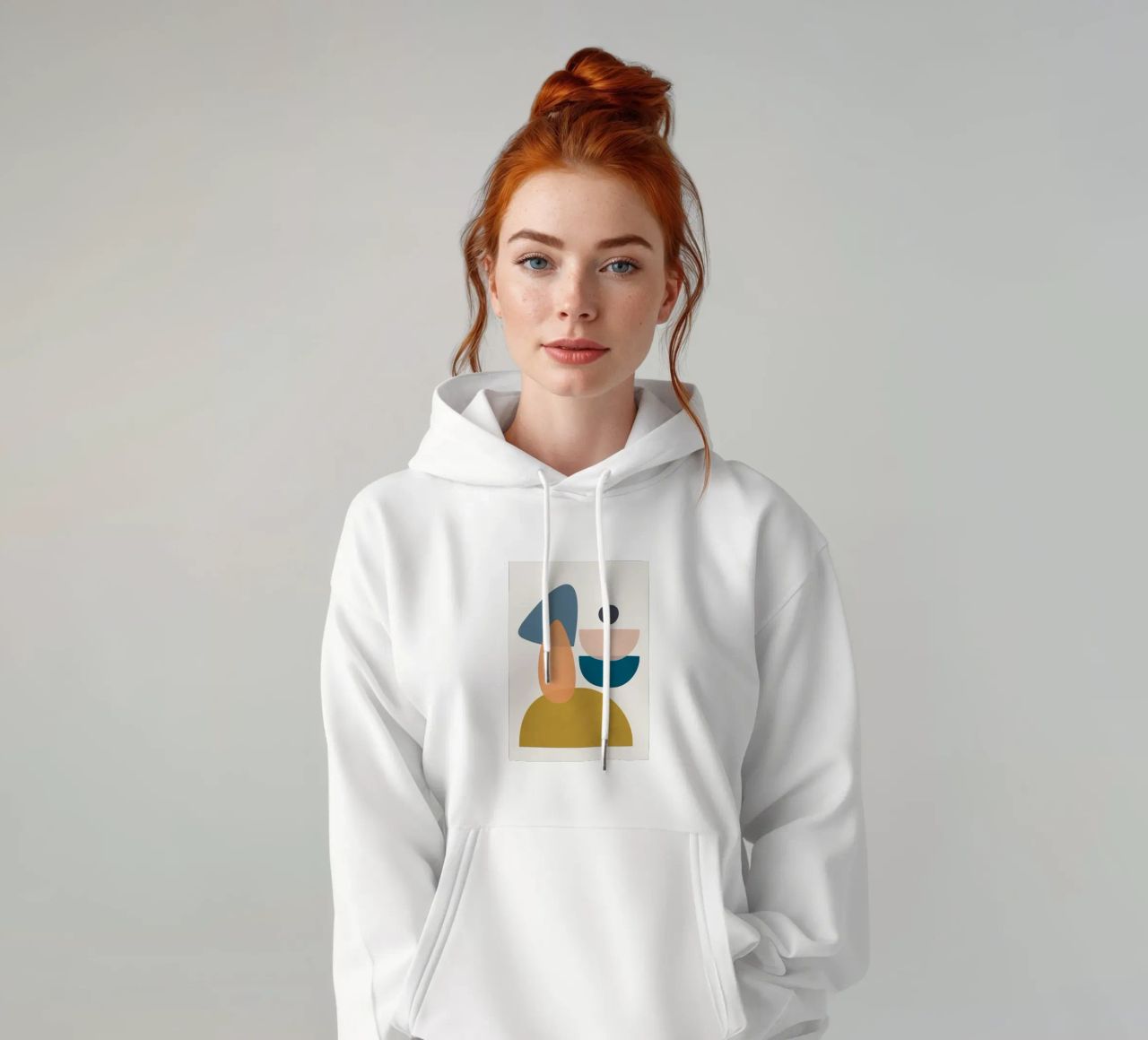 Free Abstract Shapes I felpa con cappuccio da cityart