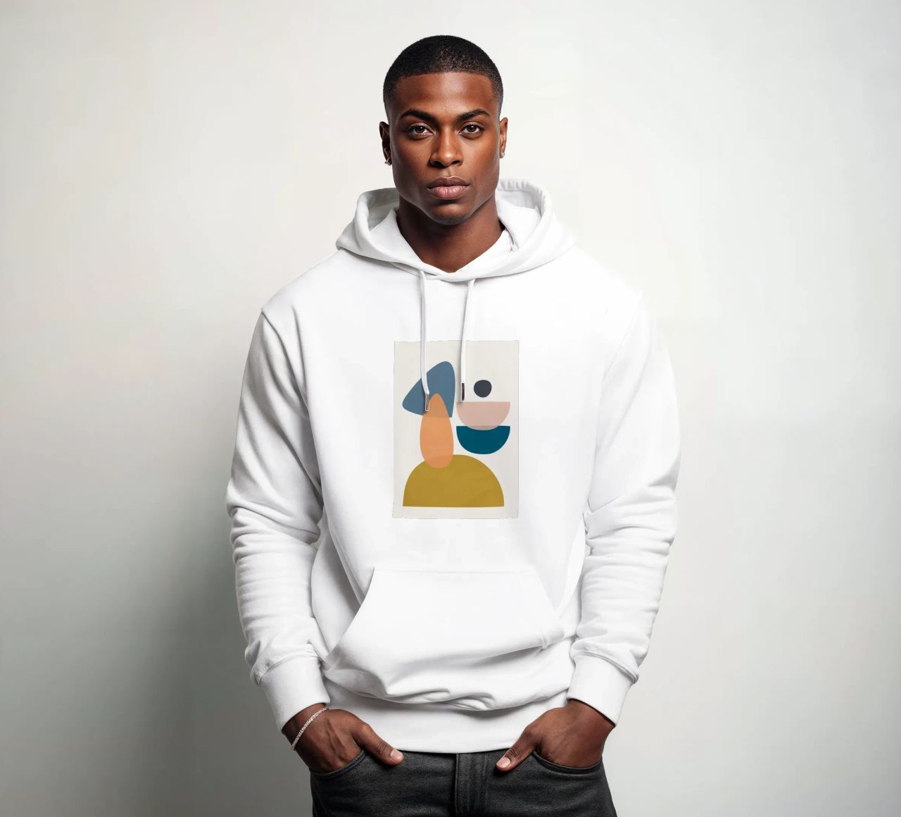 Free Abstract Shapes I felpa con cappuccio da cityart