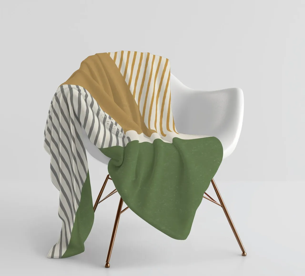 Linee del quarto di cerchio - Oro grigio coperta in pile da MoonlightPrint
