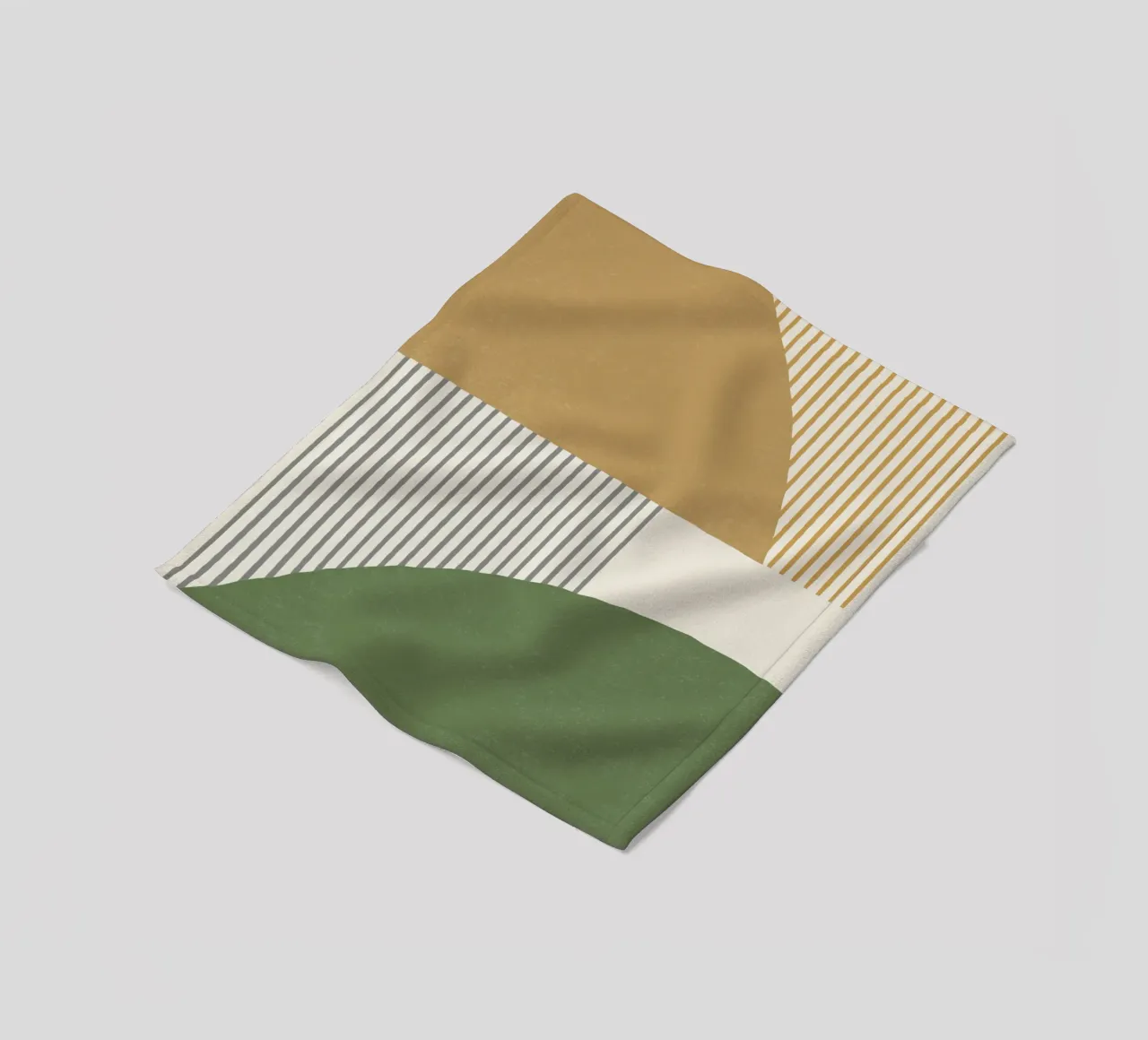 Linee del quarto di cerchio - Oro grigio coperta in pile da MoonlightPrint