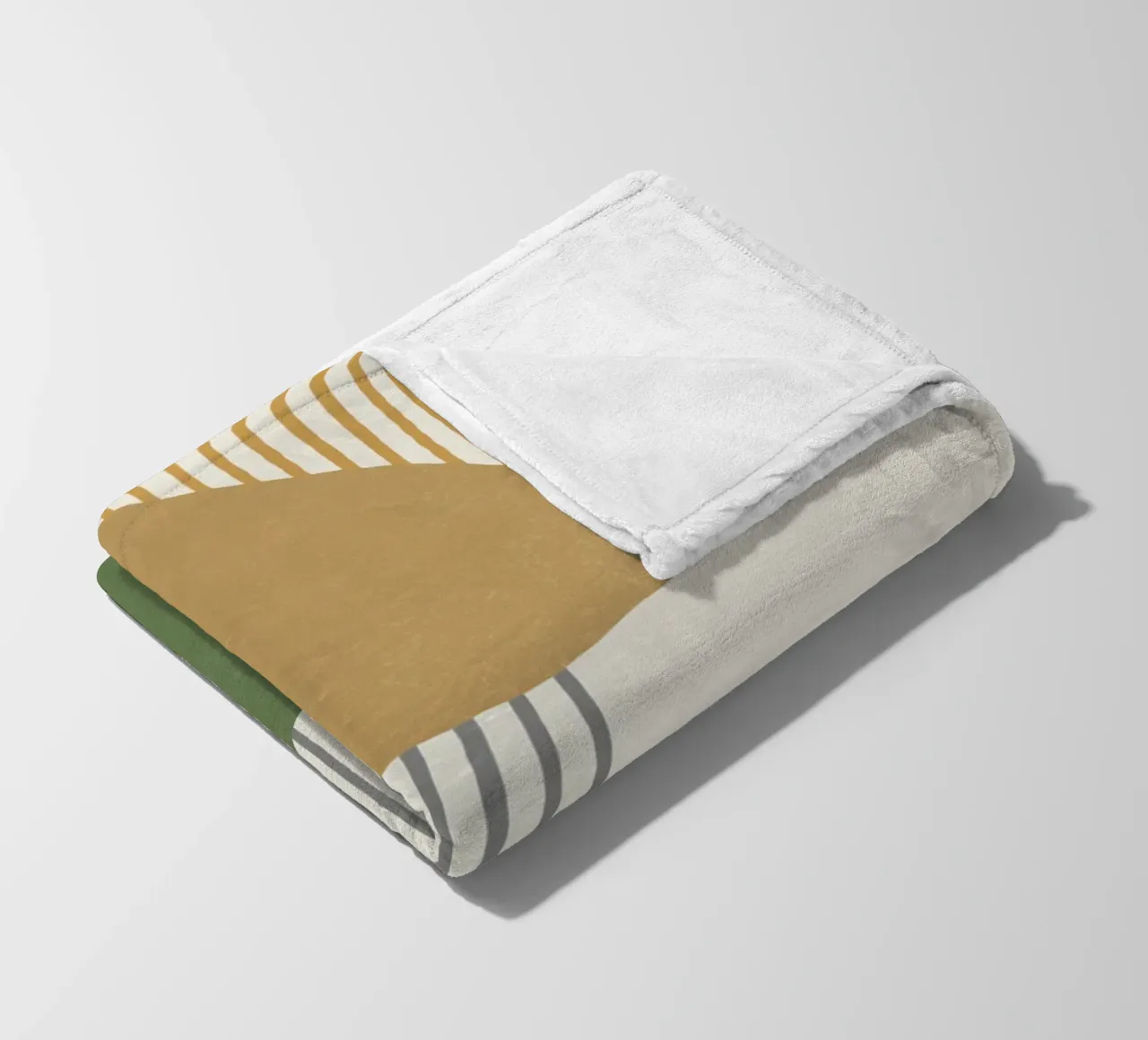 Linee del quarto di cerchio - Oro grigio coperta in pile da MoonlightPrint