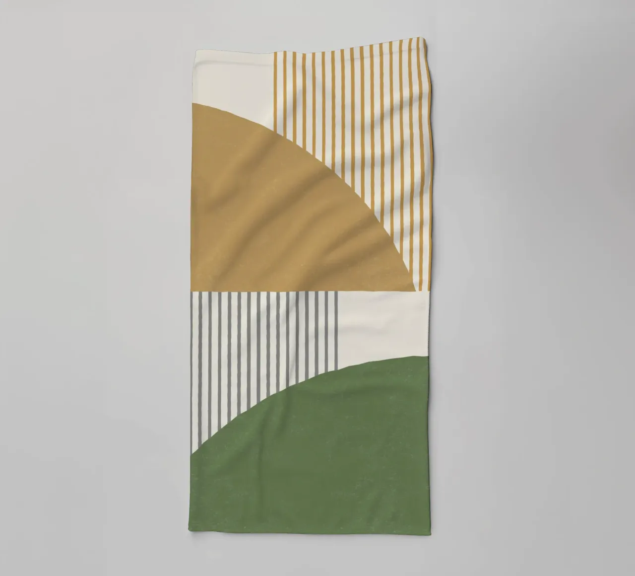 Linee del quarto di cerchio - Oro grigio asciugamano da bagno da MoonlightPrint