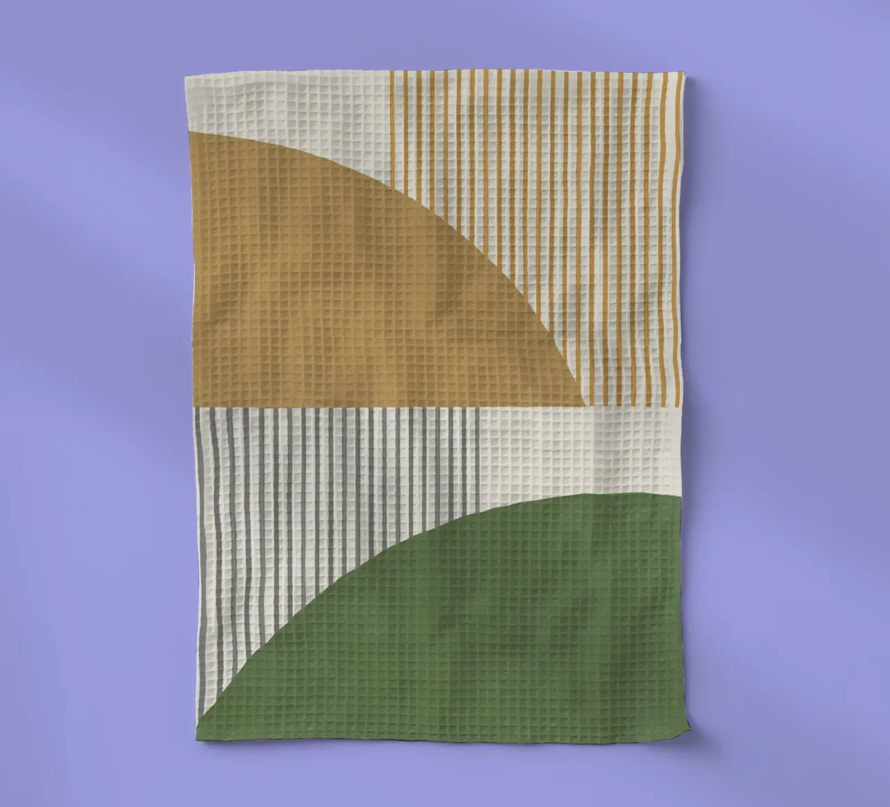 Linee del quarto di cerchio - Oro grigio canovaccio da cucina da MoonlightPrint