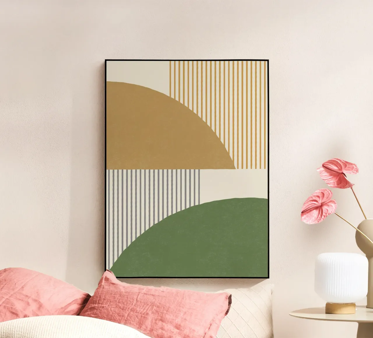 Linee del quarto di cerchio - Oro grigio plexiglass da MoonlightPrint