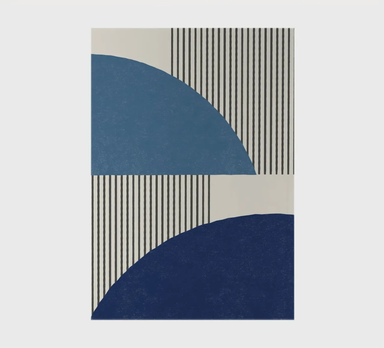 Quarter Circle Lines - Gray Gold notebook by MoonlightPrint