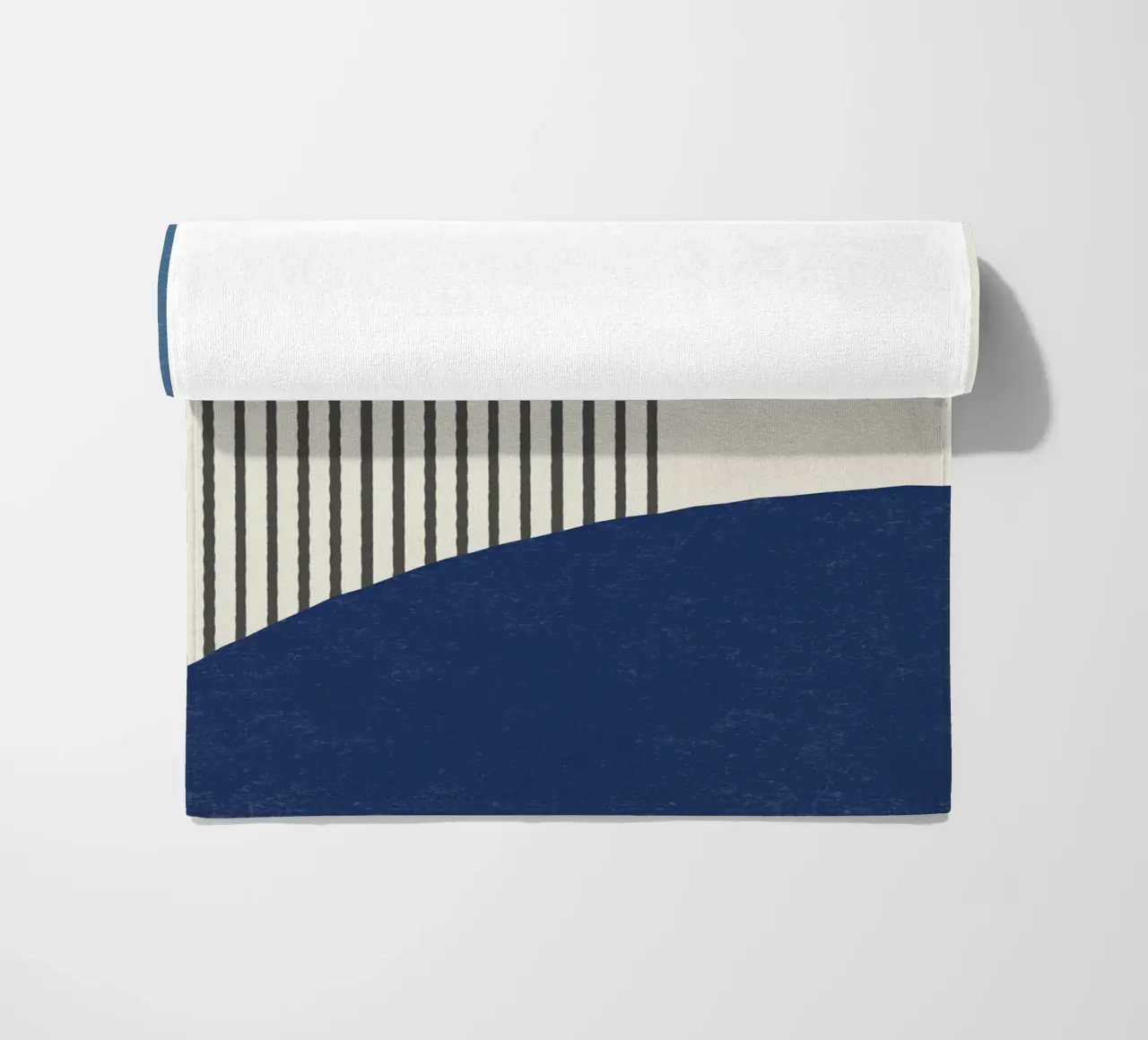 Linee del quarto di cerchio - Oro grigio telo mare da MoonlightPrint