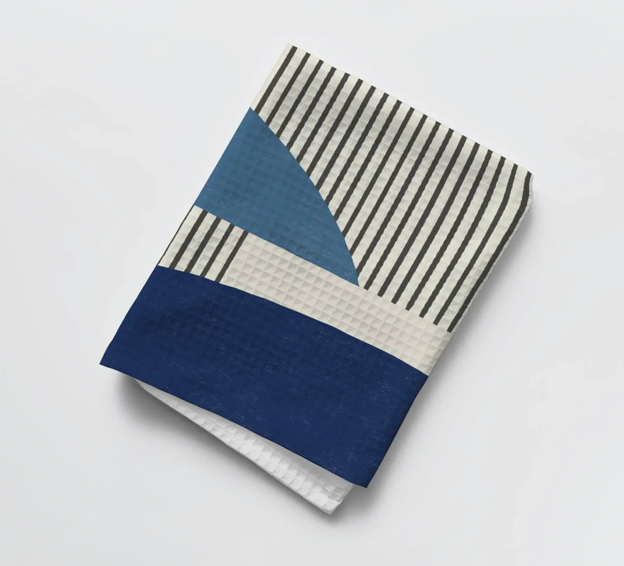 Quarter Circle Lines - Gray Gold Geschirrtuch von MoonlightPrint