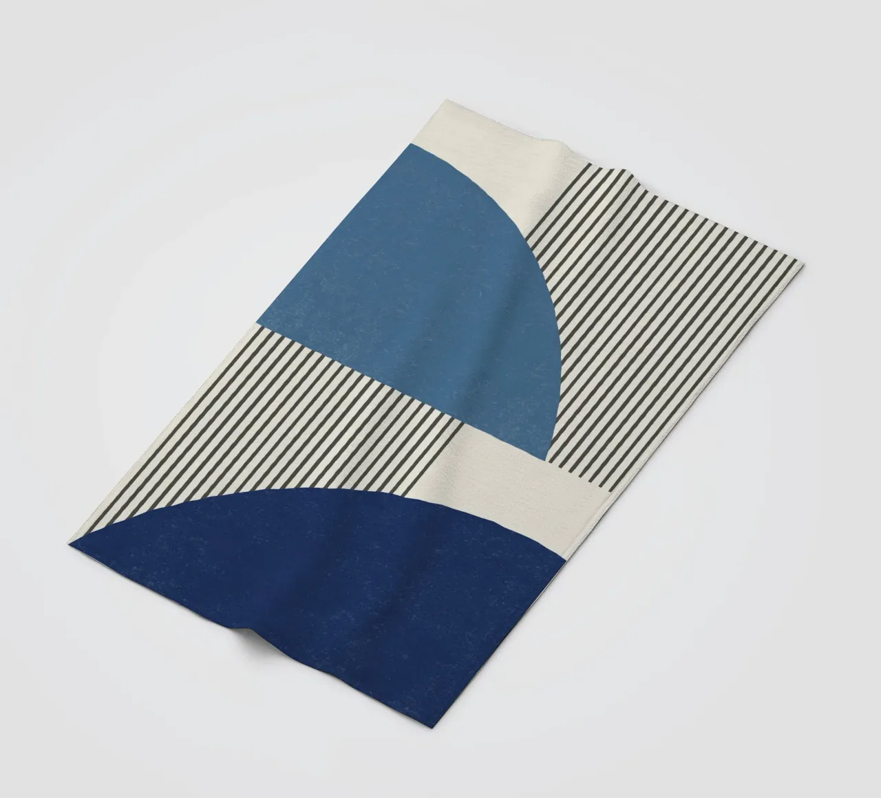 Linee del quarto di cerchio - Oro grigio coperta in pile da MoonlightPrint