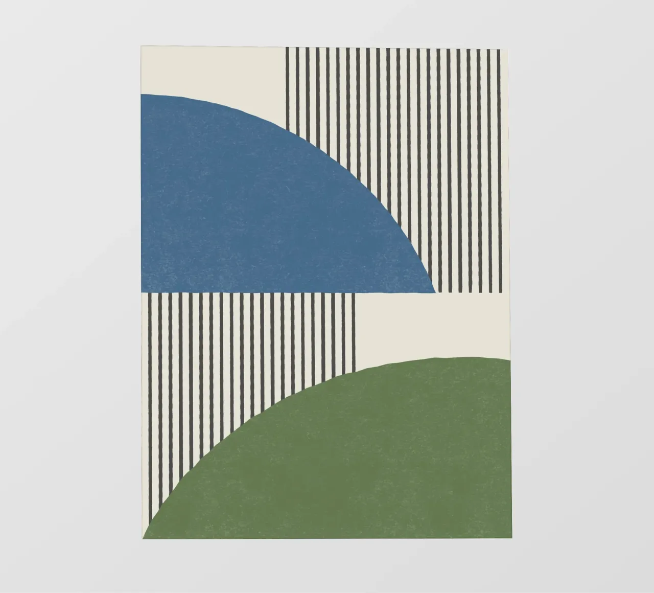 Linee del quarto di cerchio - Blu Verde telo in pvc da MoonlightPrint
