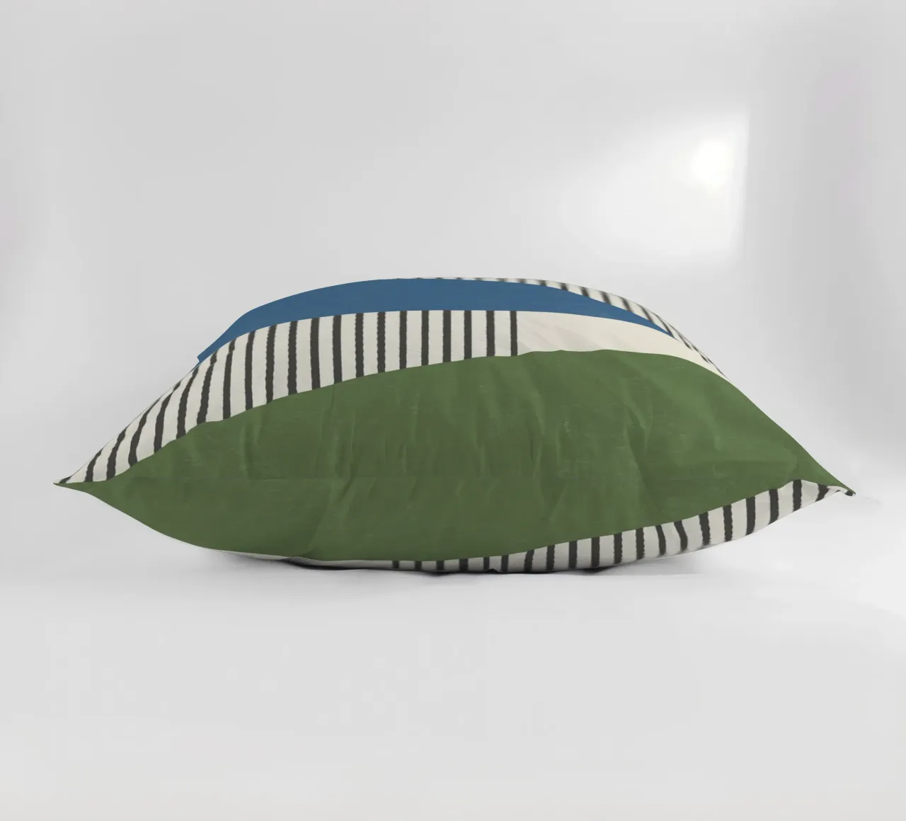 Linee del quarto di cerchio - Blu Verde cuscino da MoonlightPrint